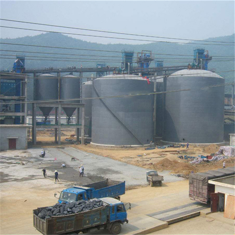 枣庄水泥钢板仓2座3000吨青岛项目进入施工